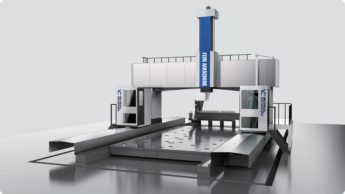 Beam-moving rocking cradle five-axis machining center