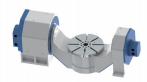 Beam-moving rocking cradle five-axis machining center